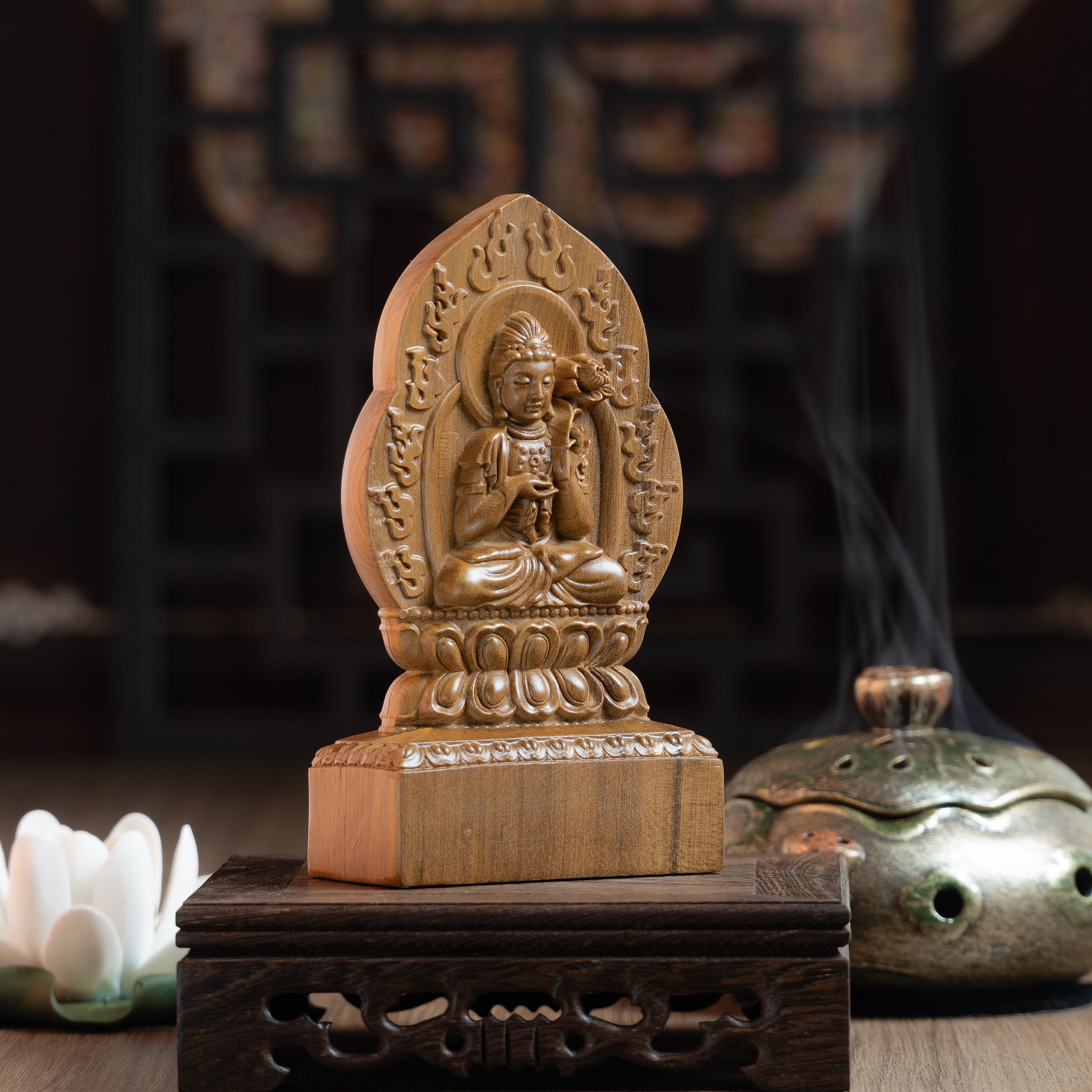 Double-sided Mahasthamaprapta Bodhisattva Statue, Feng Shui Statue 6 ...