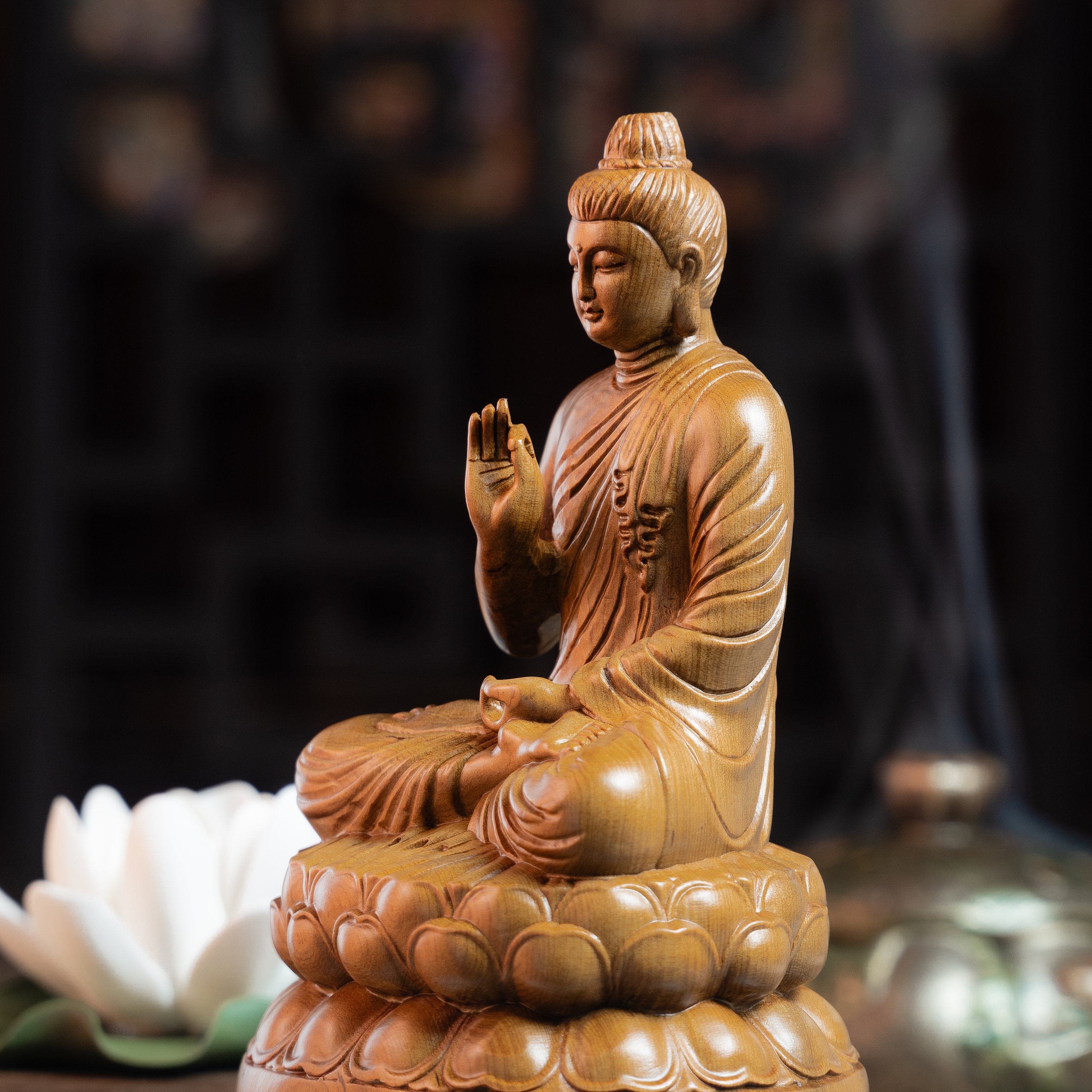 ヴィタルカ ムドラに座るゴータマ仏陀、釈迦牟尼瞑想仏像、仏像