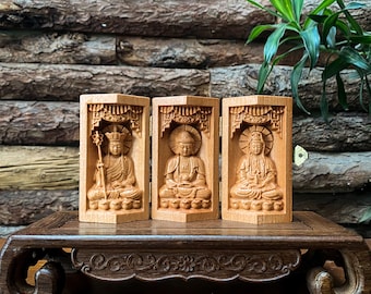Triptych of Ksitigarbha Bodhisattva -amitabha Buddha -guanyin