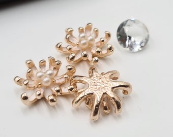 Pearl Flower Buttons DIY Accessories
