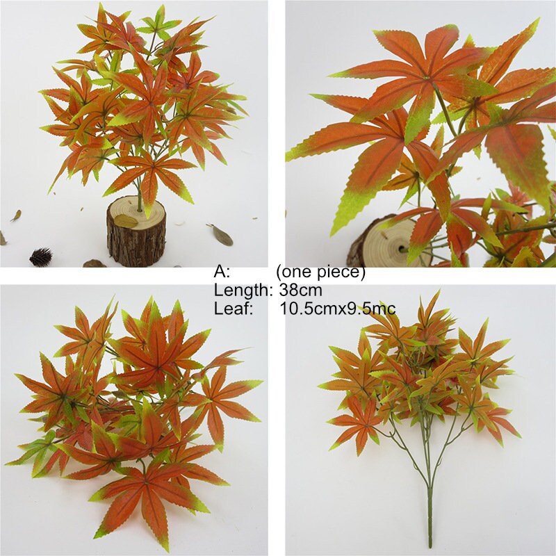 Maple Leaf Stems Fall Artificial Leaves Autumn Color Etsy