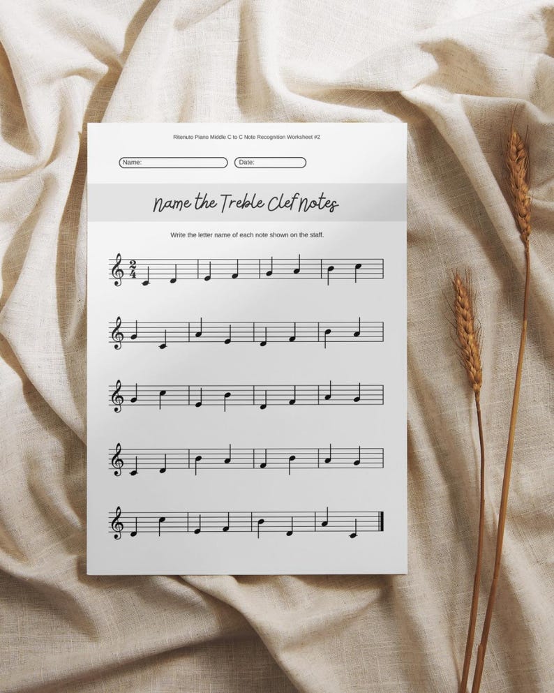 Treble Clef Note Reading Worksheets | Piano Theory for Kids (PDF ...