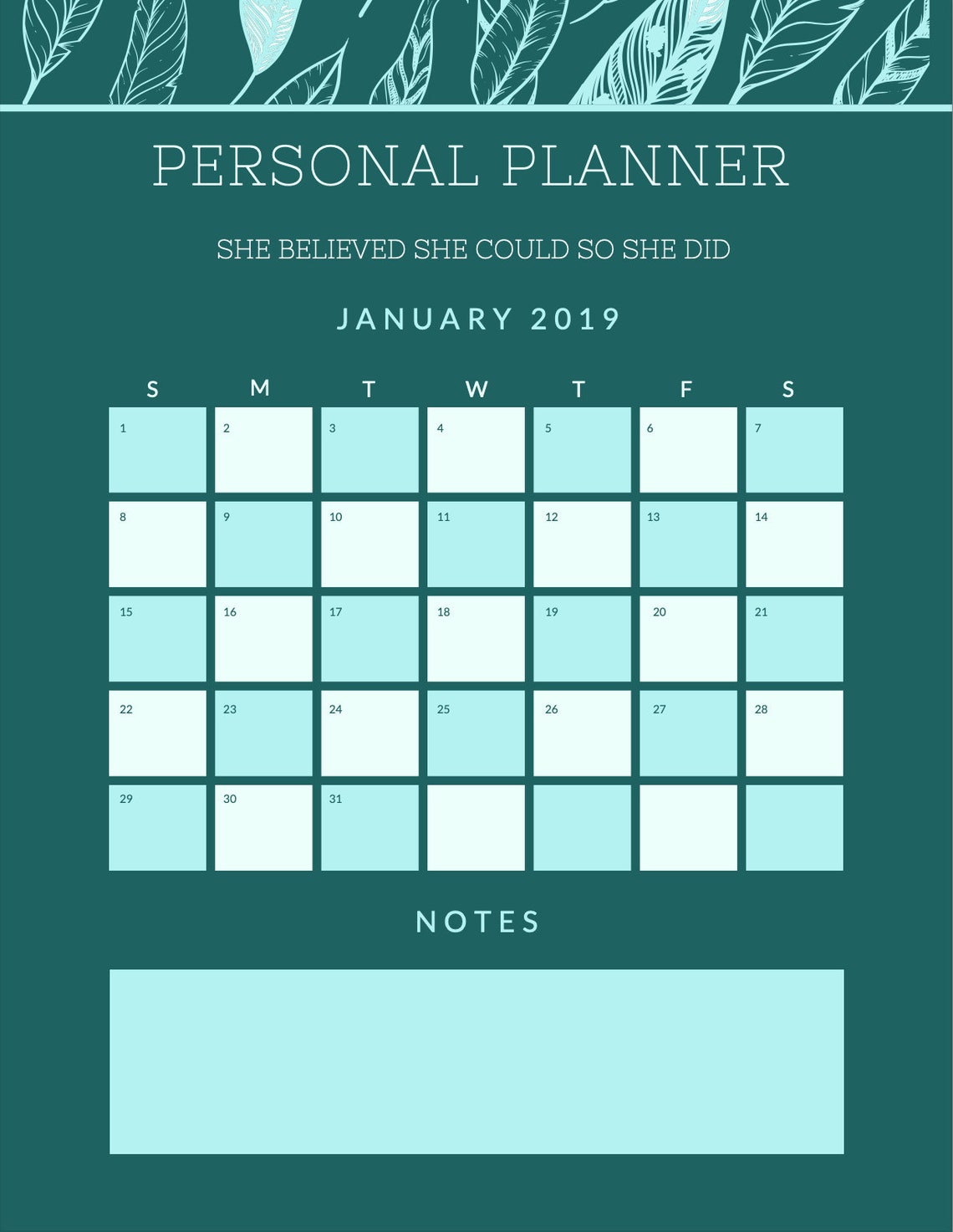 Digital calendar Etsy