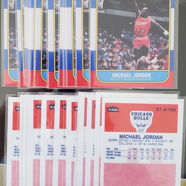 1986 Fleer Michael Jordan Rookie Reprint Card!  25 Count!