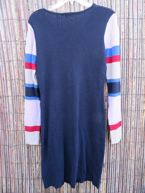 DatedUK Vintage Oasis Navy Knitted Jumper Dress Size UK 10 12 14 Y2k