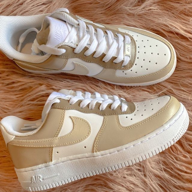 air force 1 tan and white