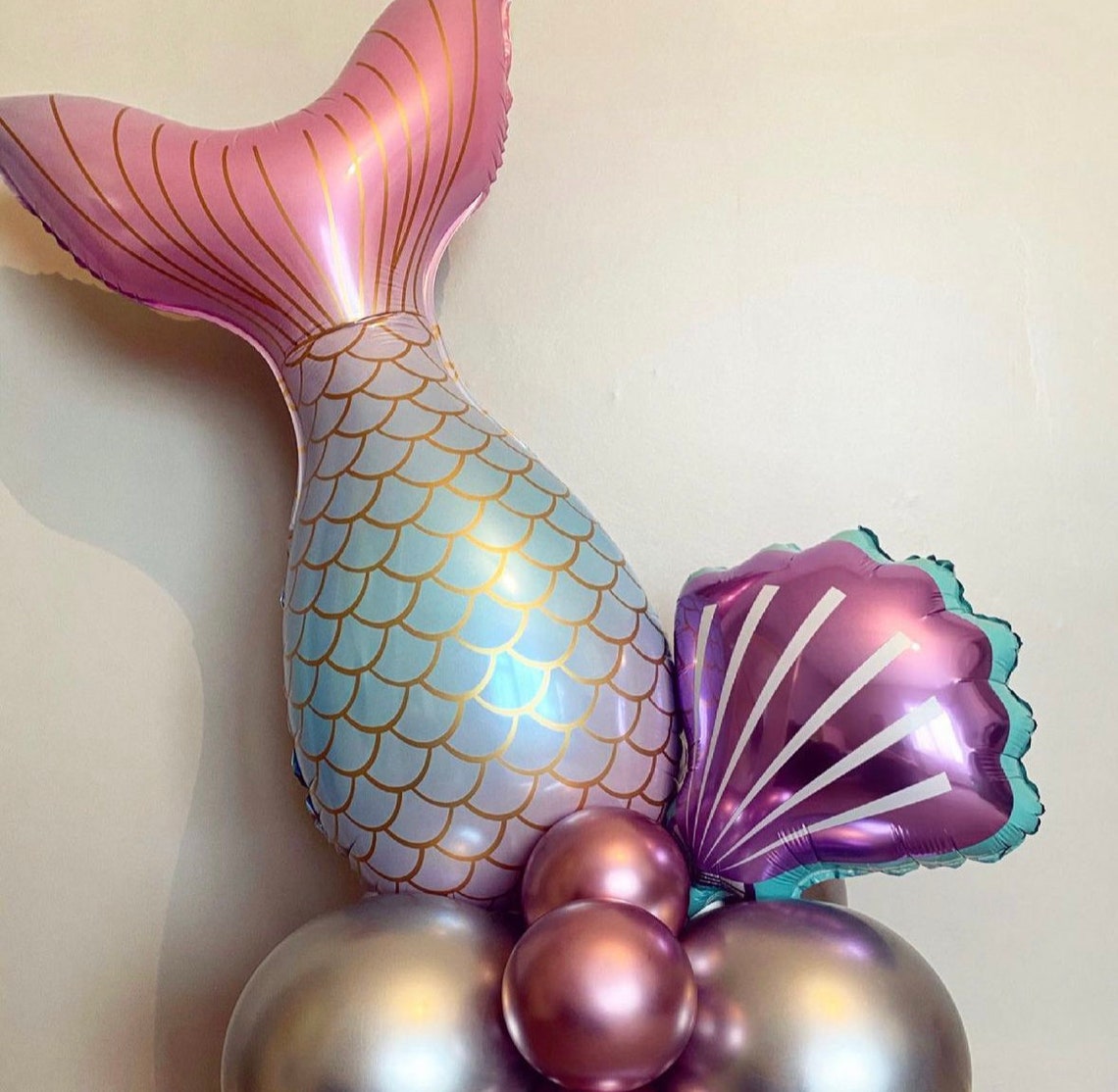 Mermaid birthday balloons mermaid tail balloons under the Etsy