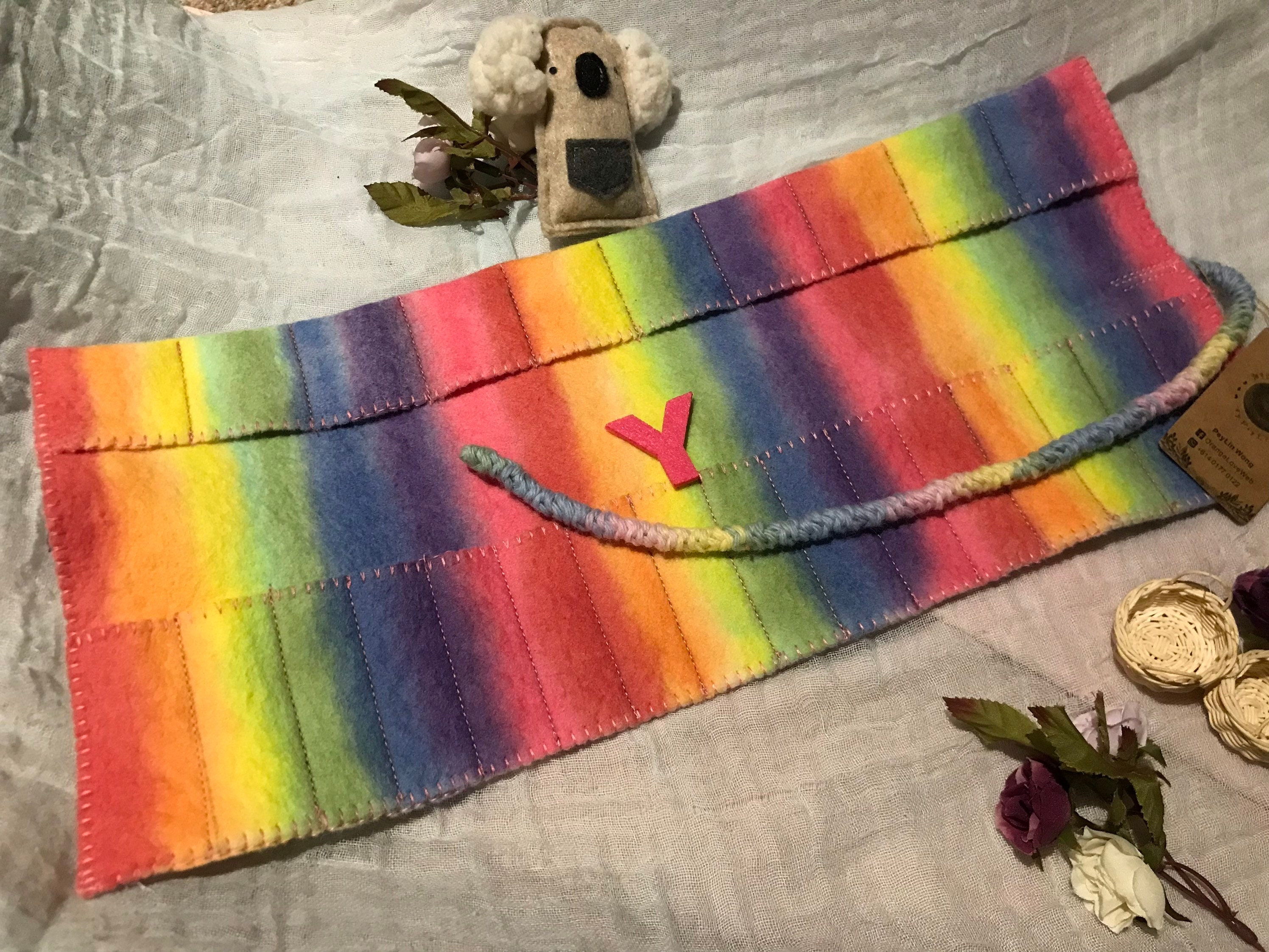 Rainbow Hand Dye Wool Felt Stockmar Crayon Wax Block and Stick Etsy