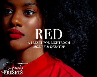 RED LIGHTROOM PRESET for Photographers, Bloggers + Influencers | Desktop & Mobile