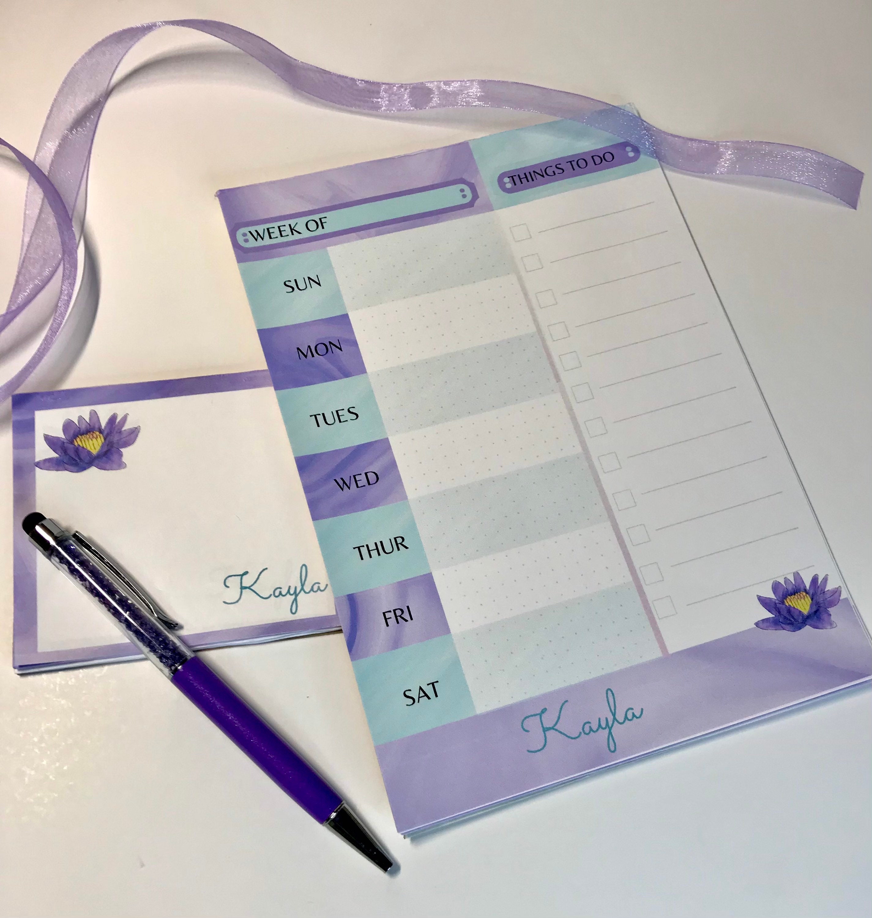 Personalized Notepad & Mini Notepad Set Etsy