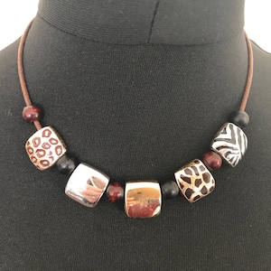 Collana perizoma in pelle vintage, anni &#39;80