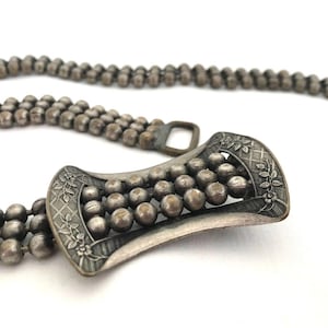 Vintage Italian Bronze Metal Filigree Link Book Chain Belt  display picture 1