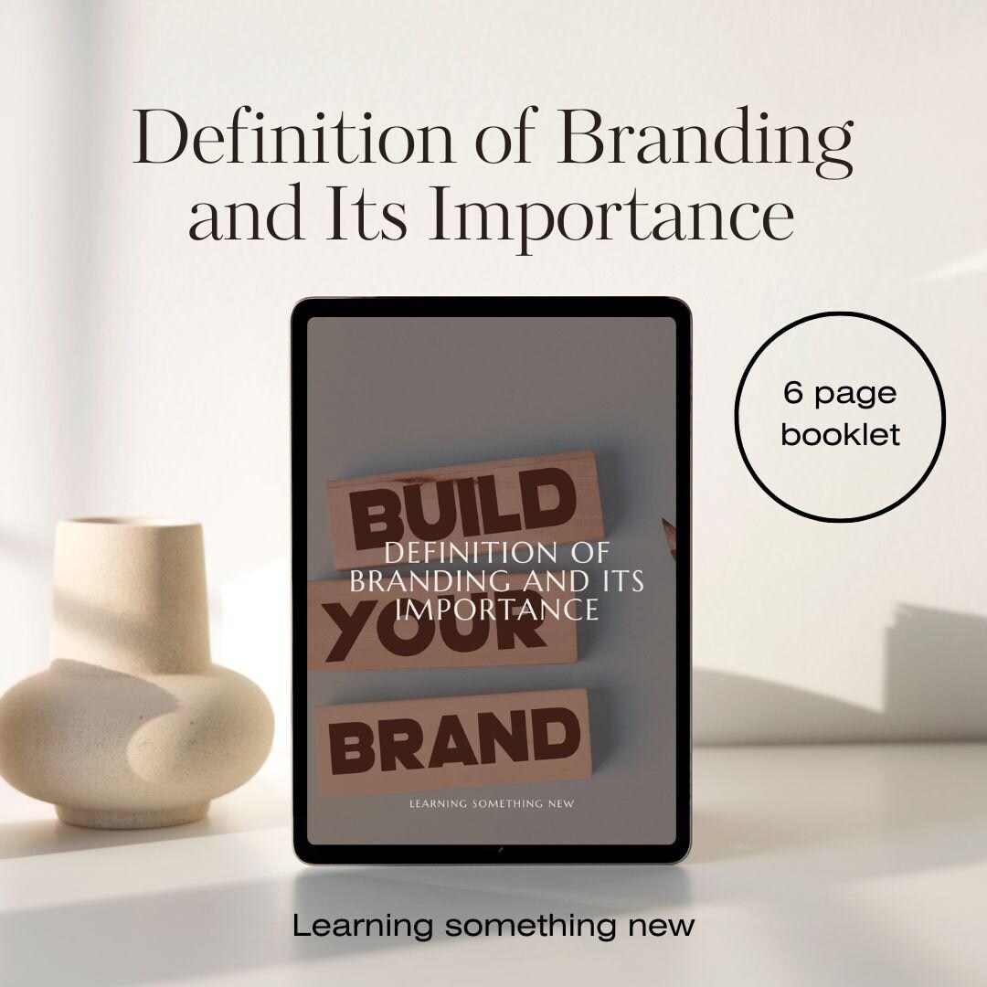 Definition of Branding and Its Importance Online Course Work From Home