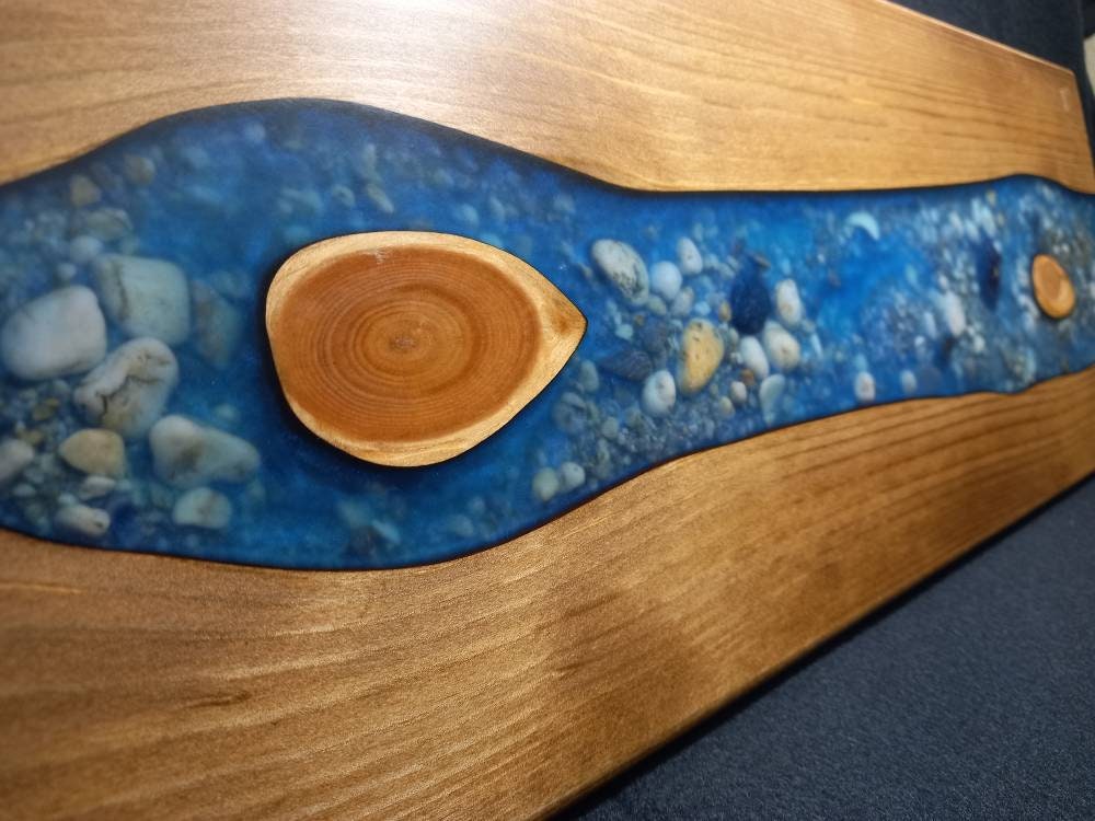 Wood Resin Coastal Wall Art 20 x 7.5 item 2 Etsy