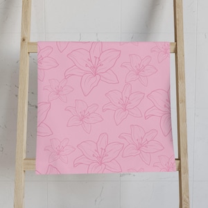 Floral Pink Hand Towel, Bathroom Towel