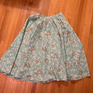 Vintage Floral Midi Skirt