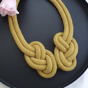 INFINITY handmade rope necklace, recycled cotton cord, boho accessories, modern jewellery, statement necklace, choose your color