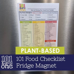 Buy VEGAN PLANT-BASED Baby Led Weaning Foods Checklist Fridge Magnet From 101  Before One Online in India 