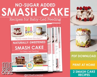 Receta de Smash Cake para el primer cumpleaños del bebé de @101beforeone / Sin azúcar agregada, endulzado naturalmente con plátano