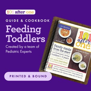 Guía impresa y libro de cocina para la alimentación de niños pequeños de 101 antes del año
