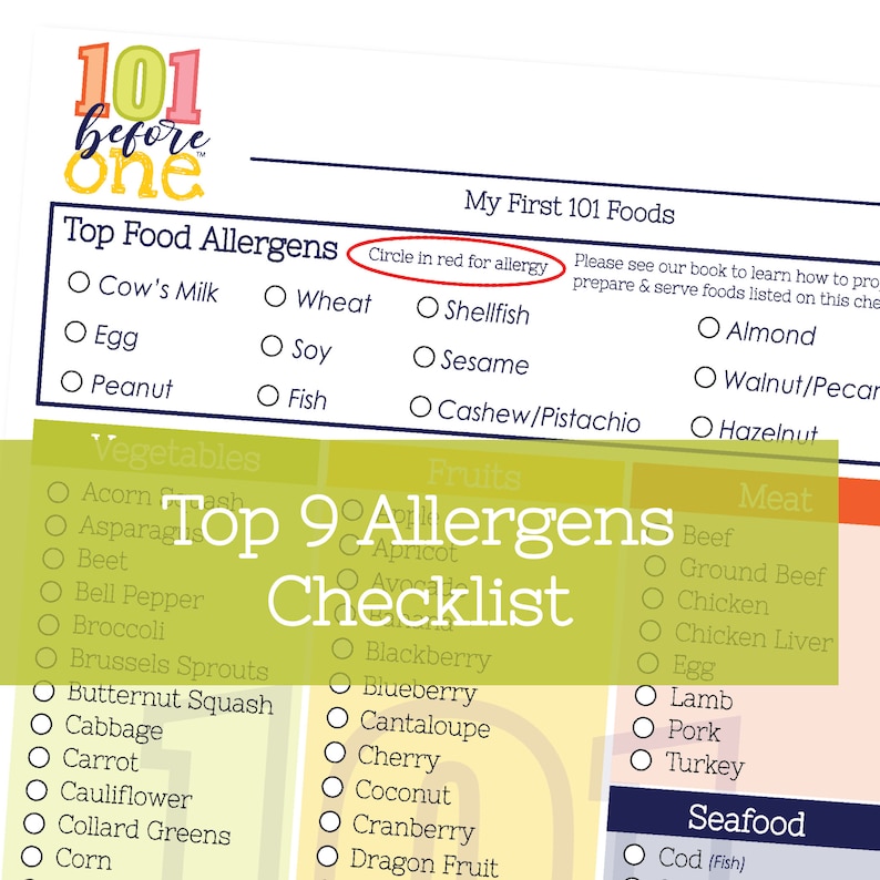 101 Food Checklist PDF Download for Baby Led Weaning from 101 before one image 5