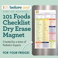 Baby Led Weaning 101 Foods Checklist Fridge Magnet (Dry Erase)