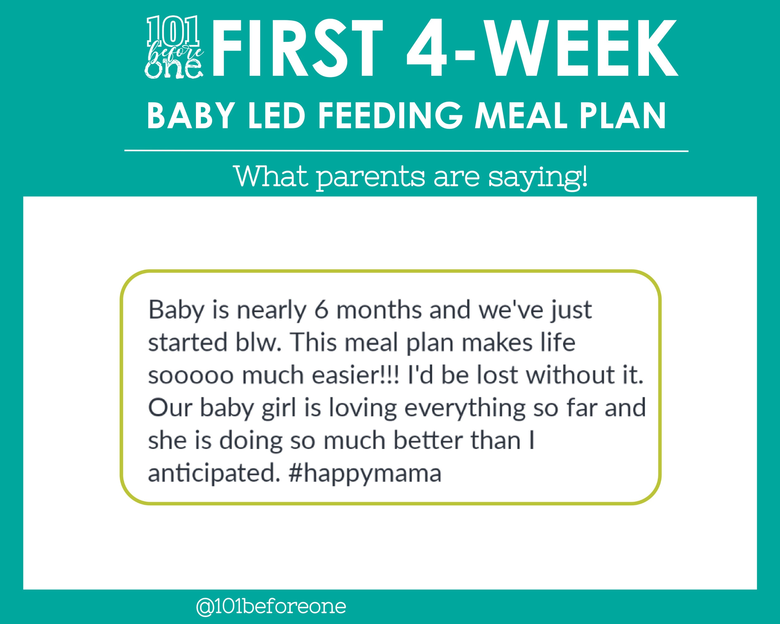 Baby Led Weaning Balanced Meal for Baby PDF Download from @101beforeone