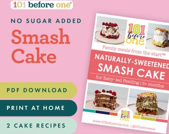 Smash Cake Recipe for Baby's 1st Birthday from @101beforeone | No Added Sugar, Naturally Sweetened with Banana