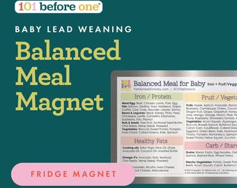 Baby Led Weaning Balanced Meal Fridge Magnet