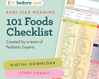 101 Food Checklist PDF Download for Baby Led Weaning from 101 before one