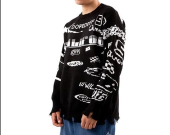 Harajuku Y2k Sweatshirt,Racing Sweater Pullover, Korean Fashion - Unisex Sweater - Streetwear - Vintage Sweater, Retro Unisex Jumper - gifts