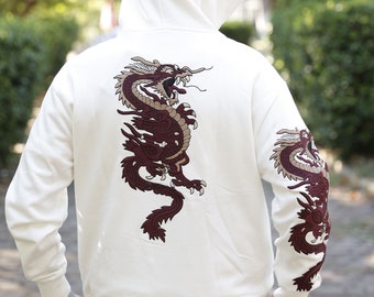 Dragon Embroidered Hoodie -Streetwear Hoodie - Oversize hoodie - pullover hoodie - Street Style -Hoodie Men