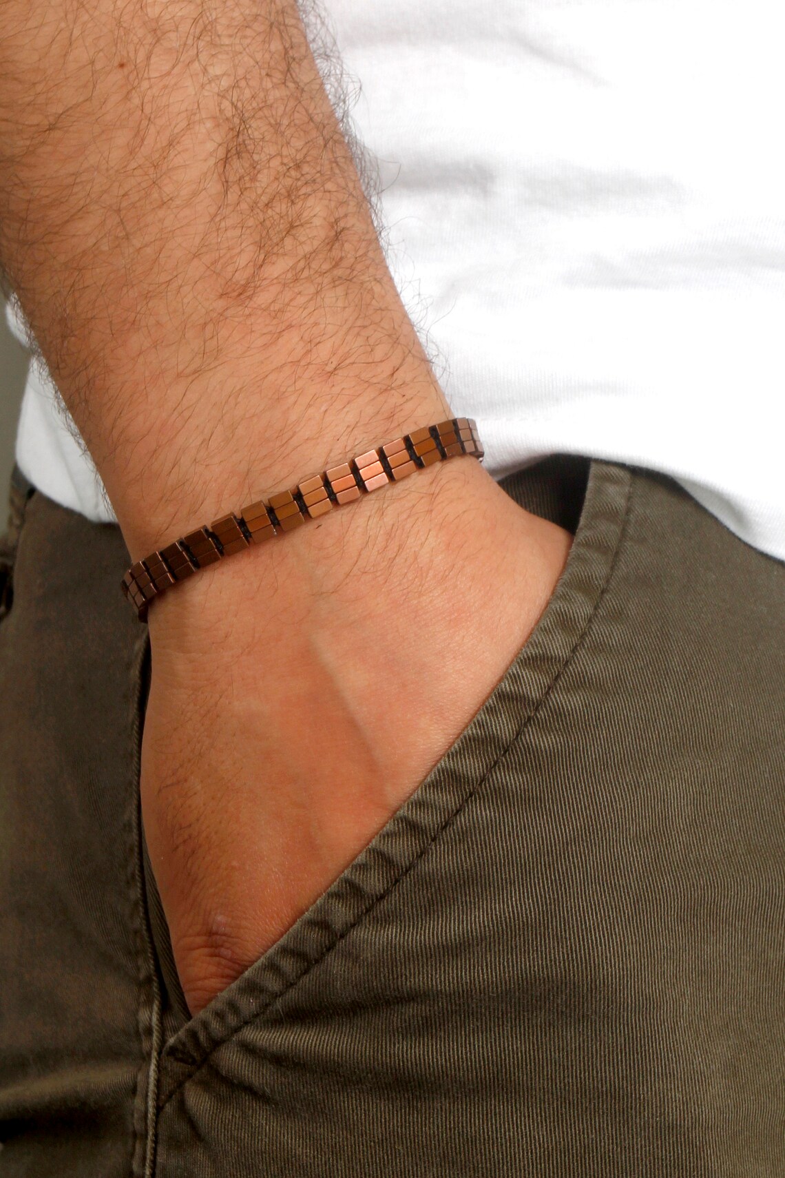 Men's thin bracelet adjustable bracelet gift wristband Etsy