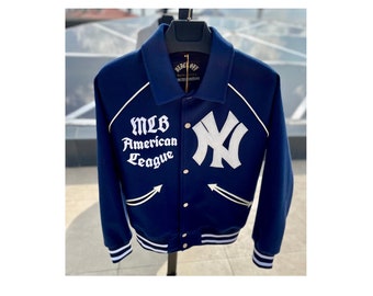 NY Embroidery Jackets - Navy Blue  Baseball Jacket - Varsity Jacket - Collage jackets - Unisex  College Bomber Jacket
