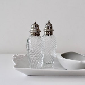 Set of 2 Vintage glass sugar shakers