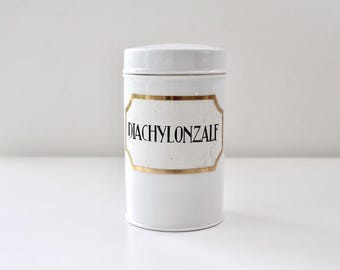 Vintage white porcelain Apothecary Jar,Antique White Porcelain Apothecary Jar, White Ironstone storage Jars, Vintage Pharmacy Jar,