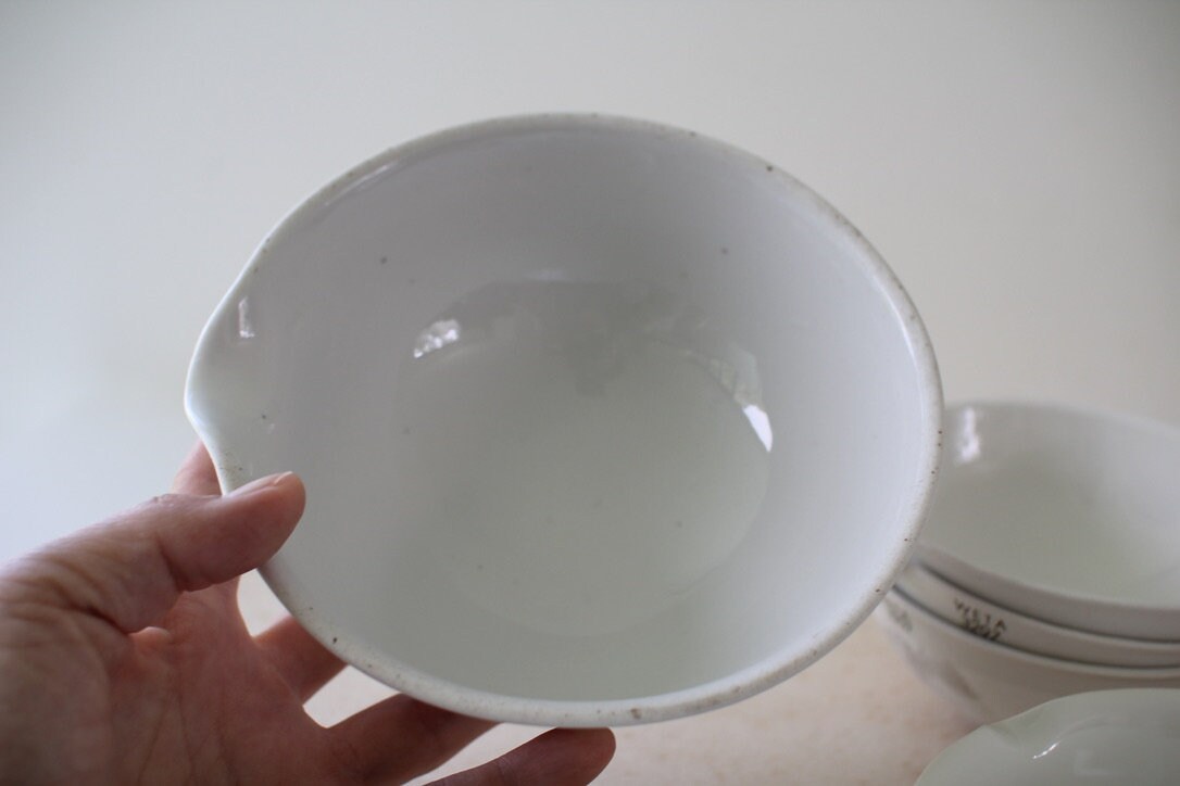 Set of 6 Vintage German Laboratory Porcelain Bowls ,evaporating Dishes ...
