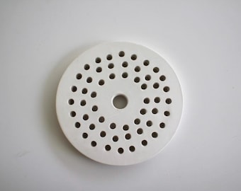 Antike Wedgwood Keramik Abtropfschale, Keramik Abflussplatte, creamware trivet.frecnch Landhausdekor