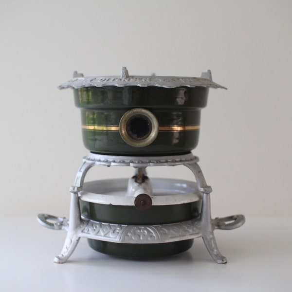 Antique Haller petroleum stove. 1burner Petroleum stove, kerosene stove. Cast Iron Enamel Kerosene Stove