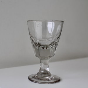Antique French Mouth blown Wine Glass, stemware glass,19th century french wine glass.
