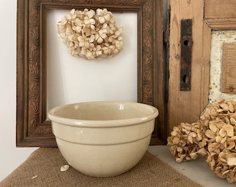 Vintage Stoneware Pudding Schüssel / Rührschüssel (Made in England; Ironstone; Sauerteigschüssel; Landhaus-Küchendekor)