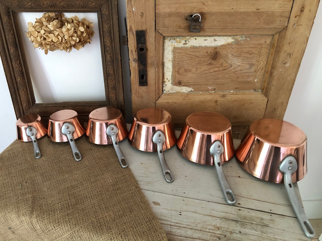 Vintage French Copper Saucepans 2MM Series Speciale Villedieu Etsy