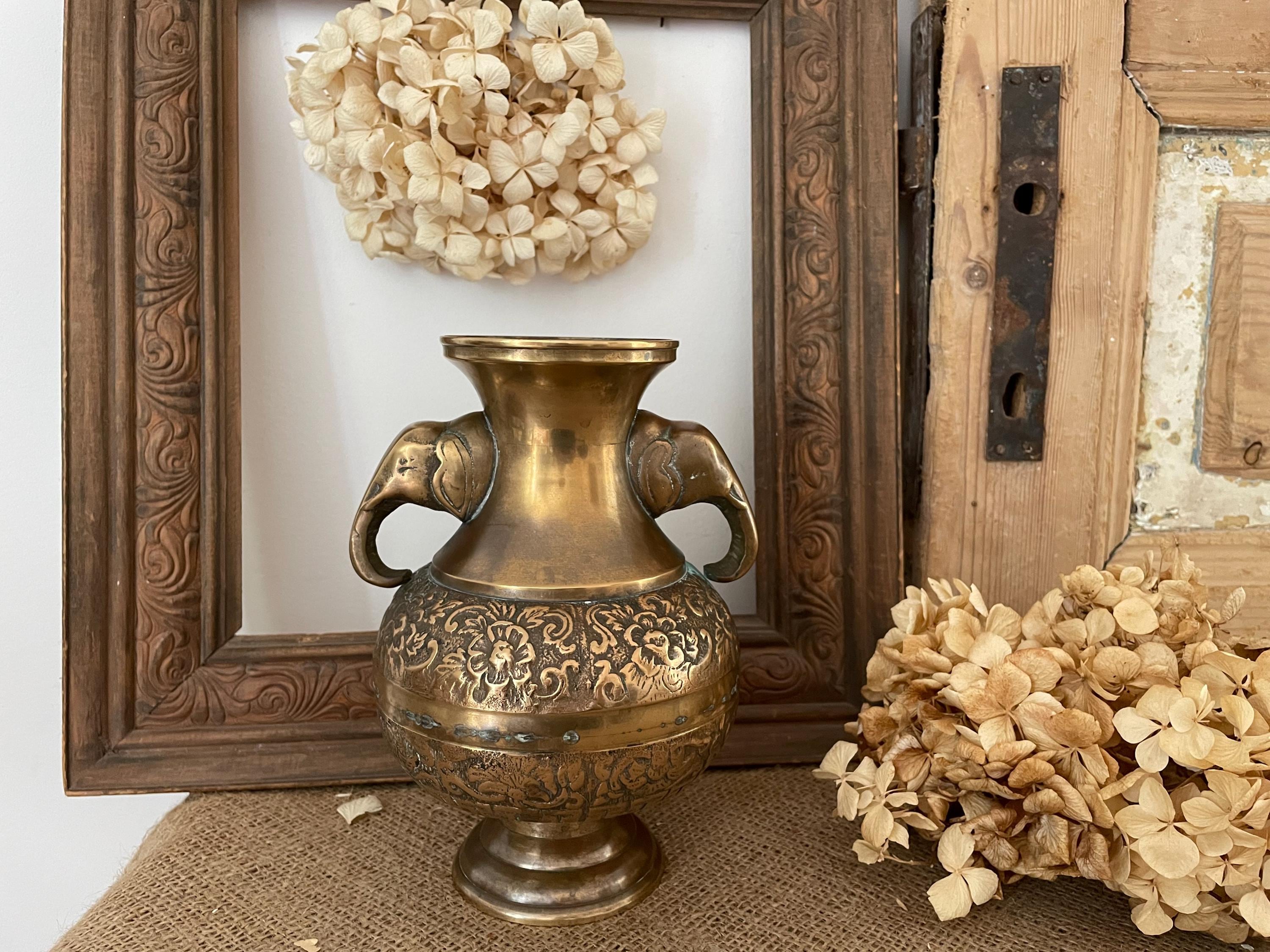 ヴィンテージ真鍮花瓶 - Etsy 日本
