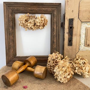 Vintage Wooden Dumbbells: Hand Carved Sugg Ltd Fitness Memorabilia