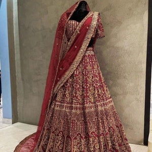 Maroon Sabyasachi Designer Lehenga Choli with high embroidery work Wedding lehenga choli party wear lehenga choli Indian Women,lahenga