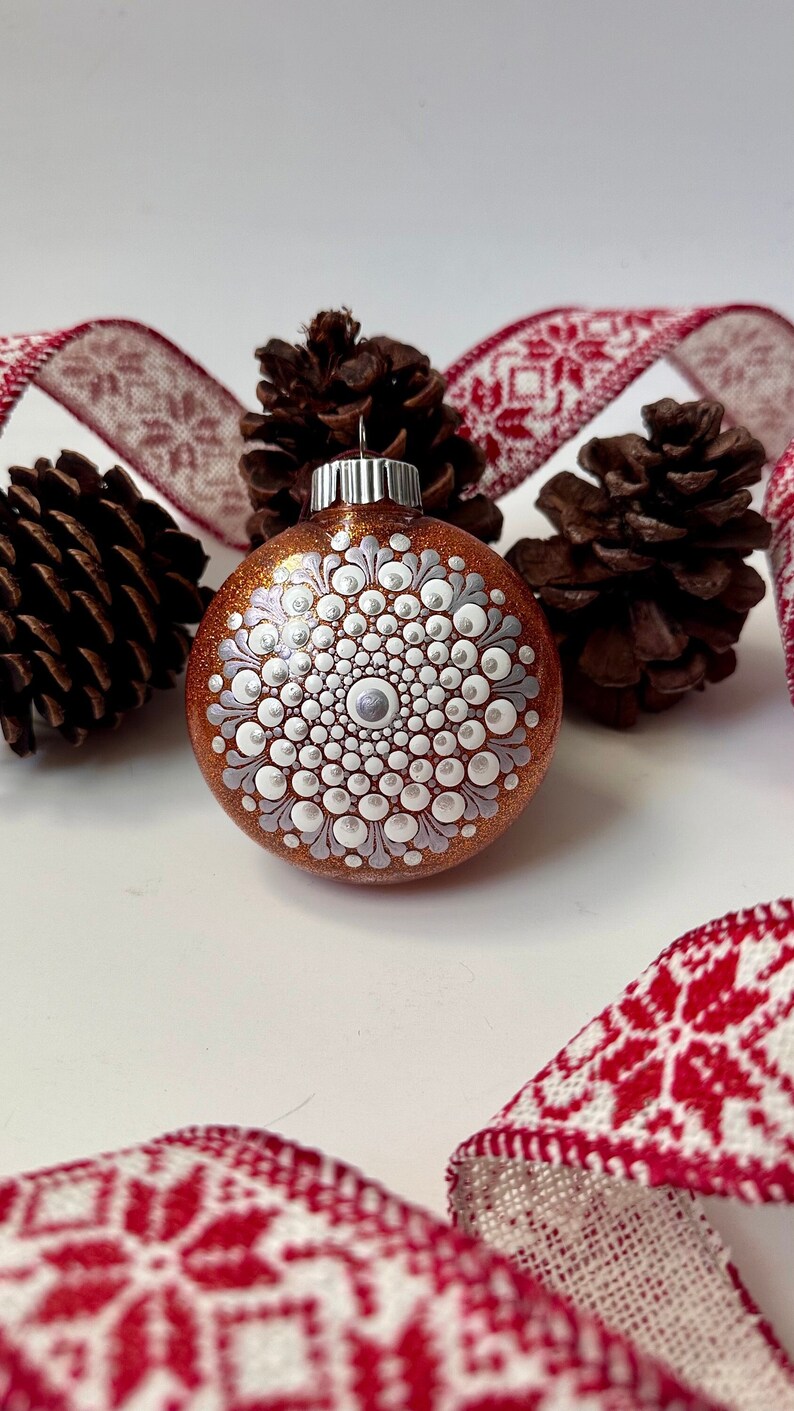 3 Mandala Bauble Disc Ornament christmas Tree Ornament Etsy