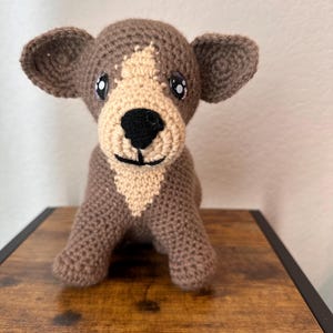 Crocheted Animal Plushie Dog, Stuffed Animal Dog, Stuffed Dog, Dog Stuffies, Dog Plushies, Amigurumi Dog,   Australian Shepard Dog