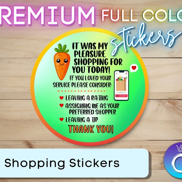 Shop and Deliver Grocery Stickers Gig Workers Custom Personalized | Delivery Driver for Insta, Uber Eats, Grub Hub, Shipt| Shopper labels