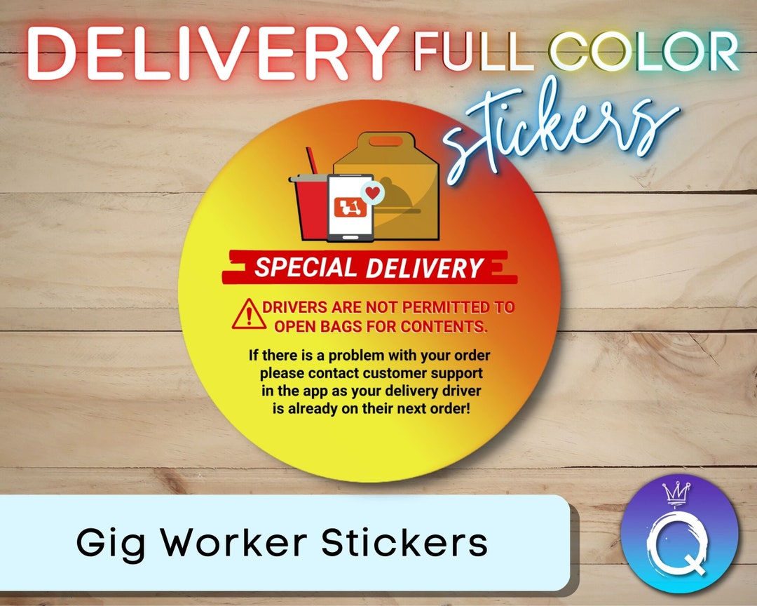 Missing Items Delivery Stickers for Gig Workers and Delivery Drivers ...