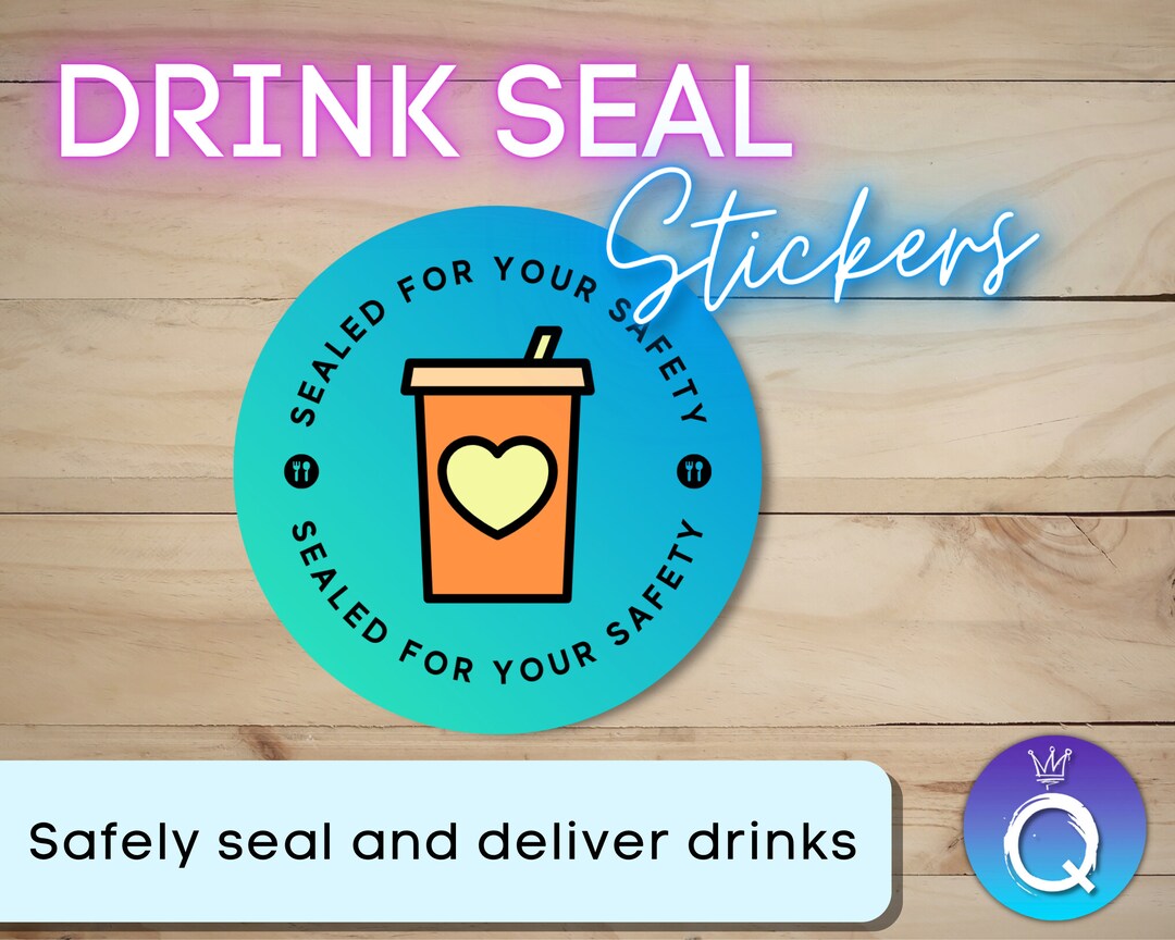 Drink Seal Stickers for Gig Workers Beverage Stickers Drivers for